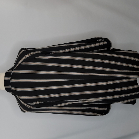 Unique Spectrum Black Stripe Button Down Tunic - Picture 5 of 7